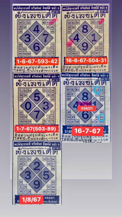 หวยดับเลขดับผังเลขผังเลขเด็ด